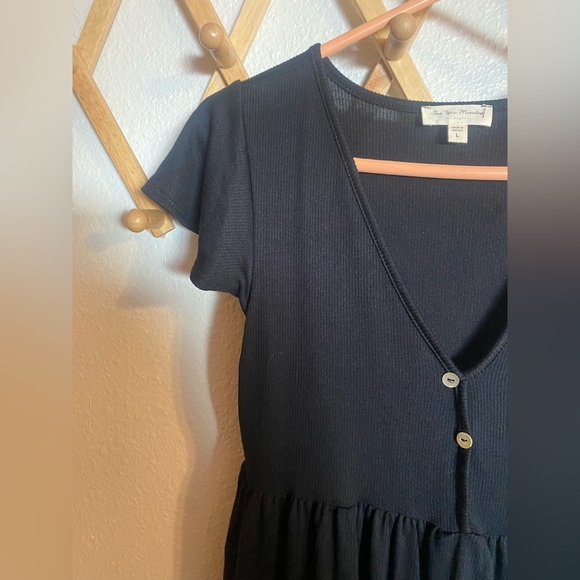 L womens casual black summer dress - Picture 2 of 3